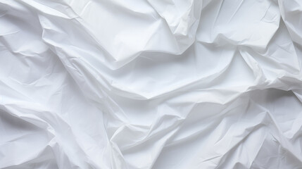Obraz premium White crumpled paper close up texture background