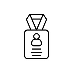 ID card outline icons, minimalist vector illustration ,simple transparent graphic element .Isolated on white background