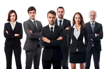 business team isolated on white background