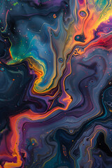 Obraz premium oil spill iridescent shiny texture pattern, background