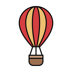 Air Balloon Icon Vector Simple Design