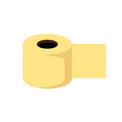 Toilet paper cartoon icon. Toilet Paper isolated on white background. Vector illustration