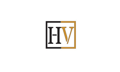 HV, VH , V , H , Abstract Letters Logo Monogram