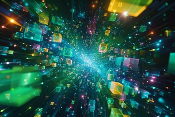 Naklejka premium futuristic digital technology background, Abstract background or banner horizontal