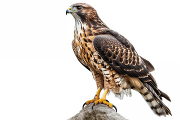 Fototapeta premium Hawk portrait isolated on white background.