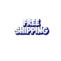 3D Free shipping text banner