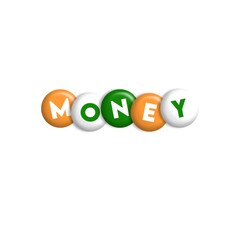 3D Money text banner art