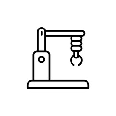 Robotic arm outline icons, minimalist vector illustration ,simple transparent graphic element .Isolated on white background