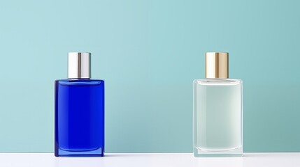 Perfume bottles set isolated on white background