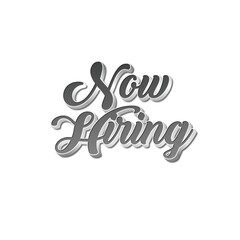 3D Now hiring text poster