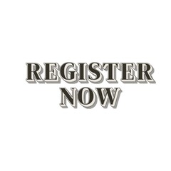 3D Register now text banner