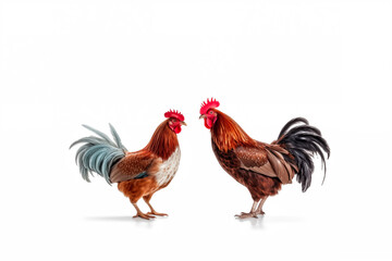 Fototapeta premium Rooster Isolated on White Background