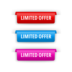 Limited offer banner set in multiple colors