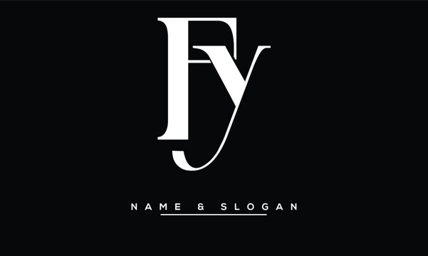 FY,  YF,  F,  Y  Abstract  Letters  Logo  Monogram