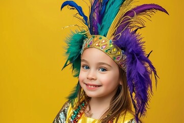 Enfant déguisé pour le Mardi Gras
