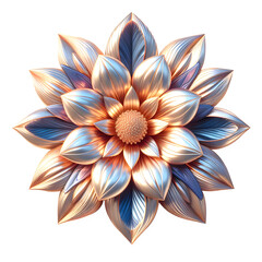 Fototapeta premium pastel color lotus flower without background, decorative floral element
