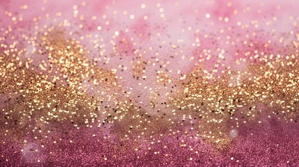 Rose gold glitter sparkling shiny background. pink, red abstract texture wallpaper, copy space, mockup.