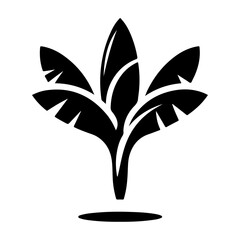 House plant vector icon, clipart, symbol, black color silhouette