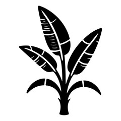 House plant vector icon, clipart, symbol, black color silhouette