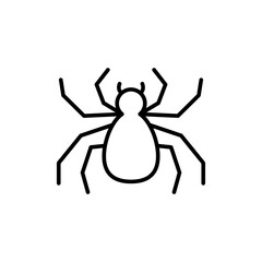 Spider outline icons, minimalist vector illustration ,simple transparent graphic element .Isolated on white background
