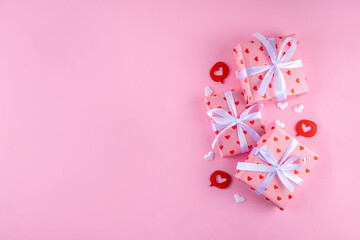 Cute pink background for Valentine Day
