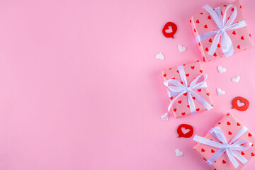 Cute pink background for Valentine Day