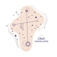 Star constellation Crux vector illustration © alinart