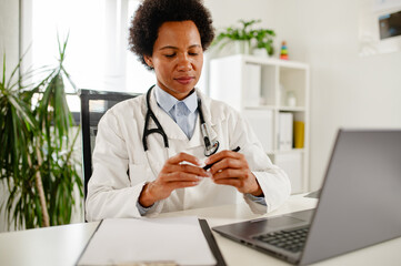 Portrait of a female doctor at her office