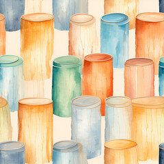 colorful logs pattern on a white background illustration
