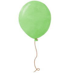 Watercolor balloon clipart drawing, isolated clipart elements for greeting card, baby shower, event invitation