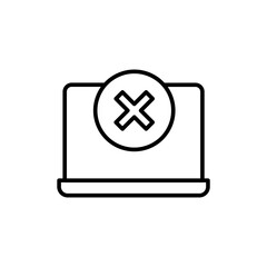 Fototapeta premium Cancel device outline icons, minimalist vector illustration ,simple transparent graphic element .Isolated on white background