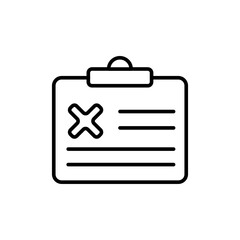 Obraz premium Cancel report outline icons, minimalist vector illustration ,simple transparent graphic element .Isolated on white background