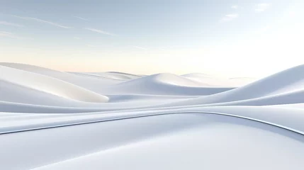 Printed kitchen splashbacks Fractal waves Abstract white futuristic background with fractal horizon