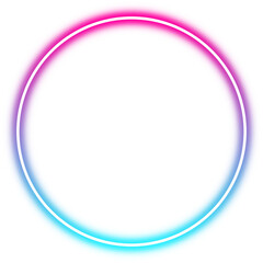 Colorful Gradient Neon Circle Frame
