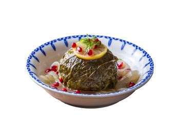 Traditional Turkish food; stuffed artichokes, stuffed artichokes. Turkish name; enginar canaginda sarma - dolma