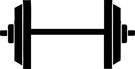 Dumbbell icon isolated on white background