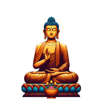 recommend clip art: statue of buddha illustration sticker image, clip art  image