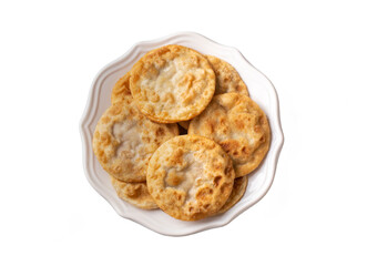 Delicious meat pie from Turkish cuisine. Fried handmade pies. Turkish name; fincan boregi