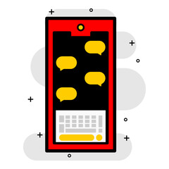 vector design is communicating via social media