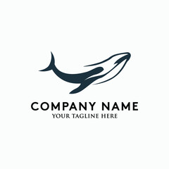 Whale logo design vector