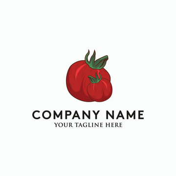 Tomato logo design vector illustration