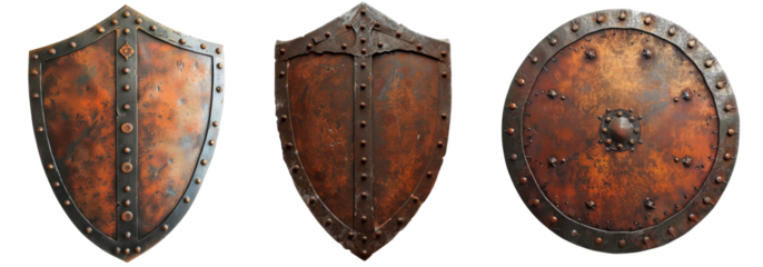 Protective shield on a transparent background
