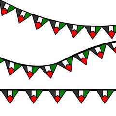 vector design of a small triangular Palestinian flag