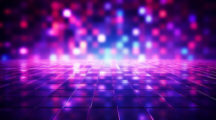 Vivid neon grid lines on a dynamic abstract digital landscape