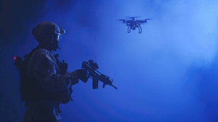 Modern warfare, drone attack