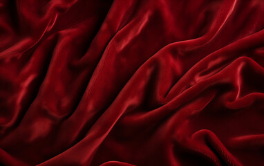 Obraz premium It Is A Close Up Of A Red Velvet Fabric