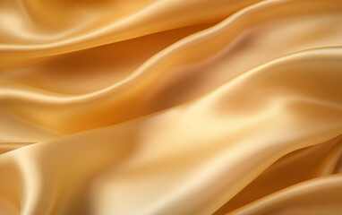 A Close Up Of A Piece Of Gold Satin Fabric