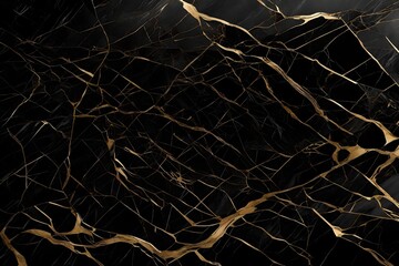 marble floor design in black color with golden lining in crack design marble floor design background 