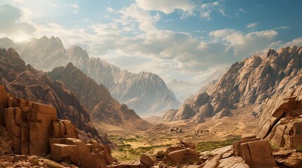Mount Sinai from the Bible - obrazy, fototapety, plakaty