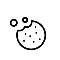 Icons Bakery and dessert with croissant muffin donut pizza sandwich cookies and cakes. bakery symbols set